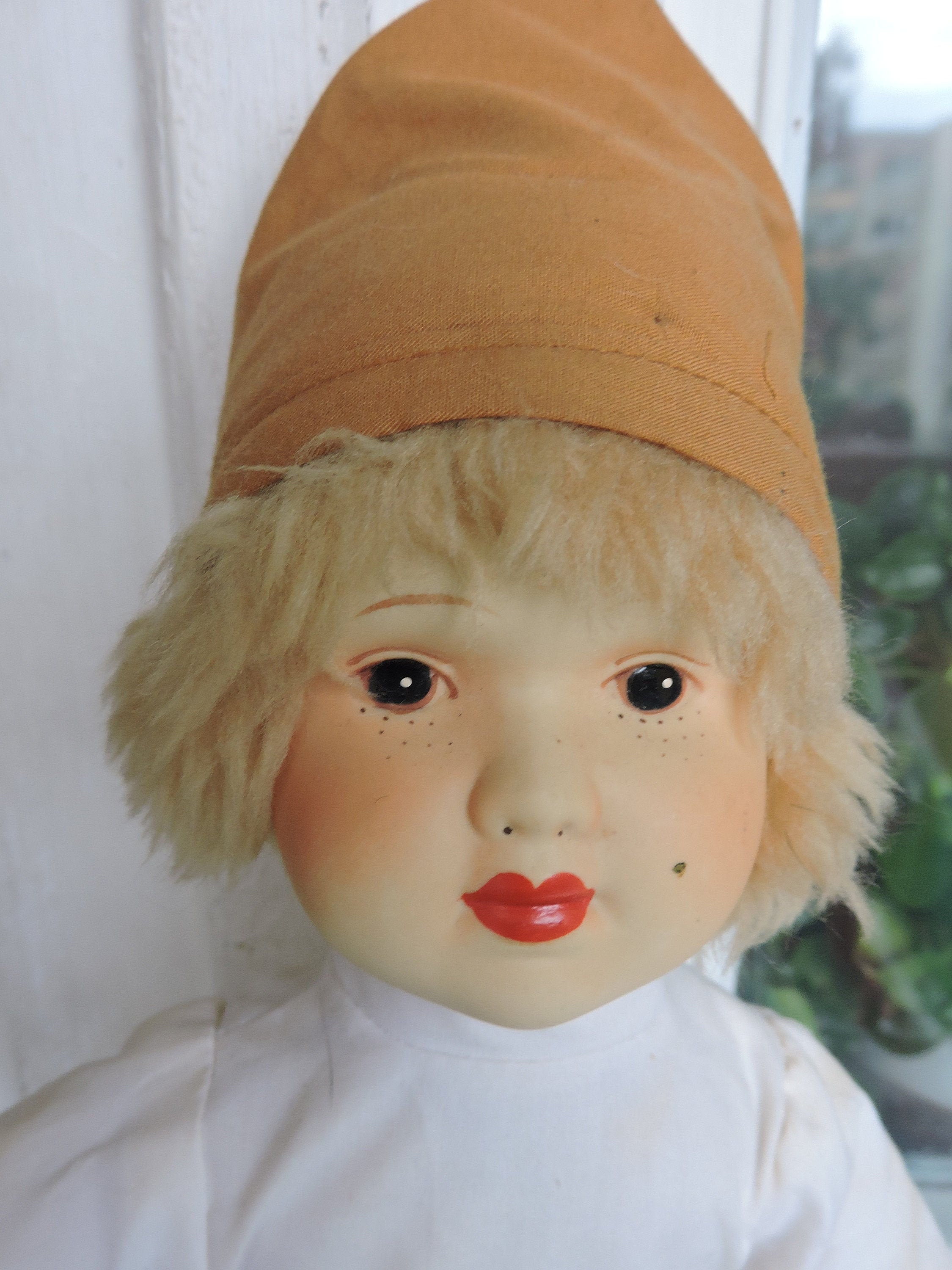 Keramik Puppe, Deutschland Puppe, Vintage Porzellan Puppe, Nostalgische Puppe, Vintage Spielzeug, Mädchen Puppe, Puppe, Sammlerpuppe
