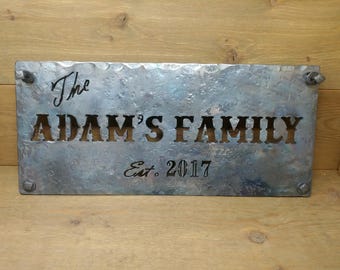 Rustic Iron Name Sign
