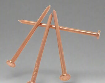 Copper Common Nails Bulk 1lb – Corrosion Resistant Copper Nails, Marine Nails, Boat Building, Exterior Construction