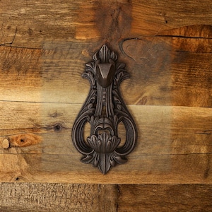 Art Nouveau Door Knocker | Hand Forged Iron Victorian Front Door Knocker | Decorative Vintage Door Hardware, 9 Finishes