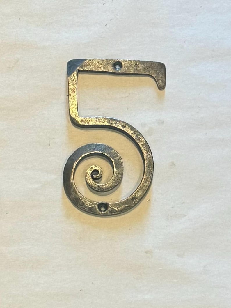 Hand Forged Iron House Numbers | Rustic Metal Address Numbers ...