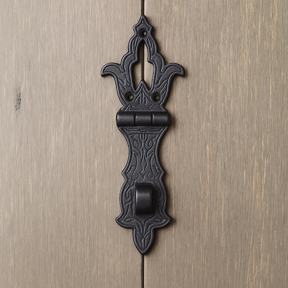 Victorian Style Hasp: Ornate Metal Latch, Vintage Decor