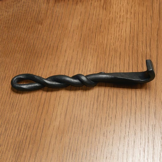 Hand Forged Twisted Steel Bottle Opener, Rustic Blacksmith Bar Tool, Groomsman or Housewarming Gift