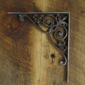 Fleur De Lis Iron Corbel, Steel Shelf Support