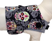 Jolly De Los Roger (Day of the Dead) Sugar Skulls and Crossbones Interchangeable Reversible Pet Dog Cover for PAWZLY Harnesses