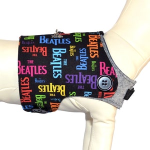 The Beatles Pop & Rock Music John Lennon, Paul McCartney, Ringo Starr, George Harrison Interchangeable Reversible Dog Cover PAWZLY Harnesses