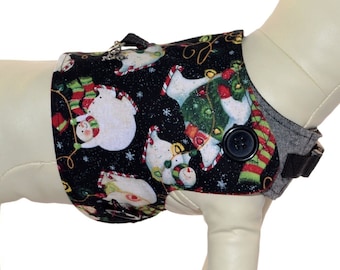 Winter Whimsy: Unveiling Our Snowy Friends Cover for PAWZLY Harnesses! Celebrate the Season with Cheerful Snowmen and Festive Patterns