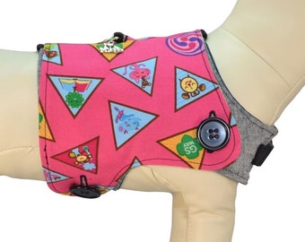 Premios e insignias de Girl Scouts of America con el logotipo del trébol Brownies Cookies Funda reversible intercambiable para mascotas para arneses PAWZLY
