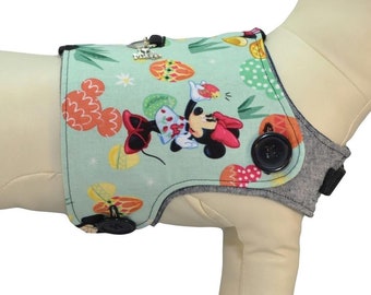 Disney's Mickey & Minnie Mouse Easter Egg Hunt Holiday, Mouse Ears, Disneyland Interchangeable Reversible Pet Dog Vest for PAWZLY Harnesses