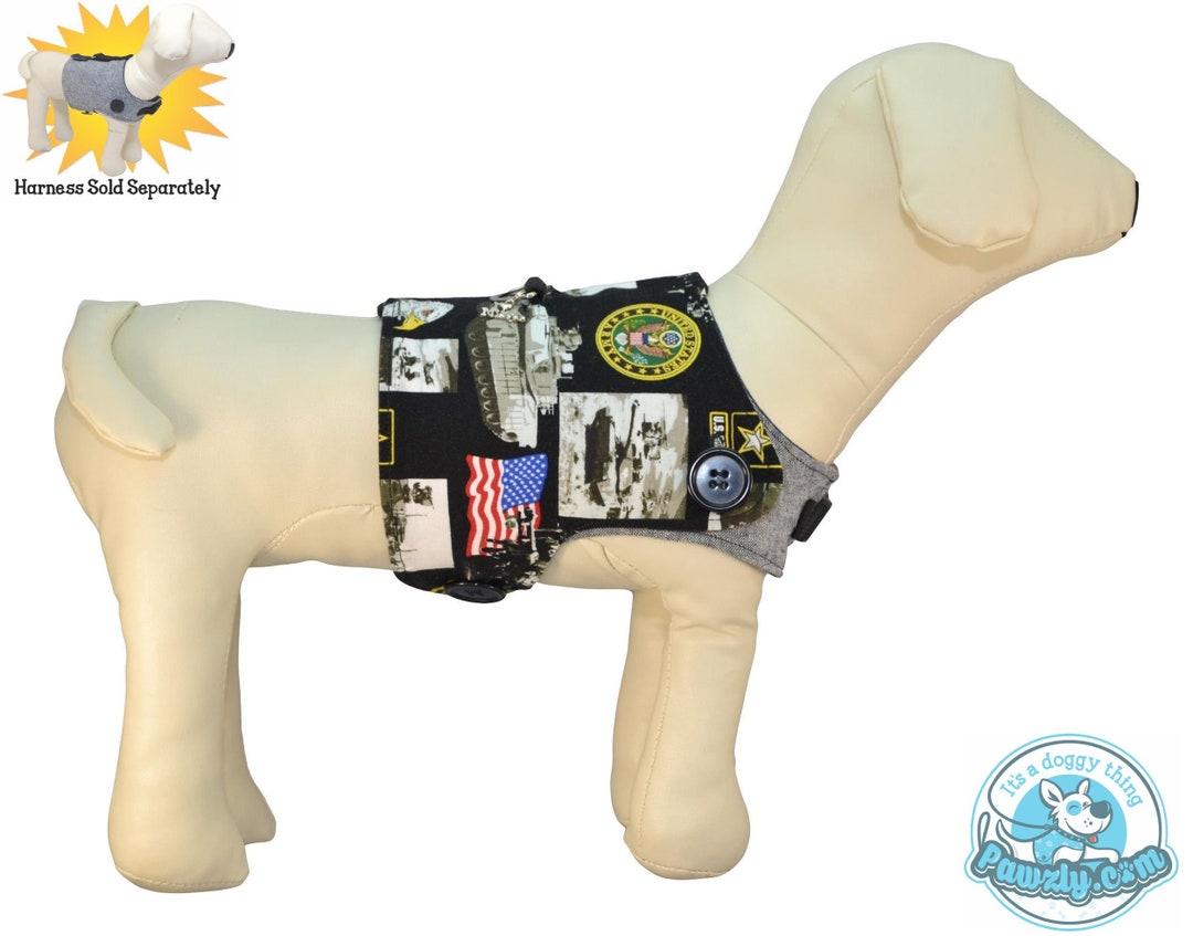 US Army Dog Harness Vest United States Military Stars & Stripes