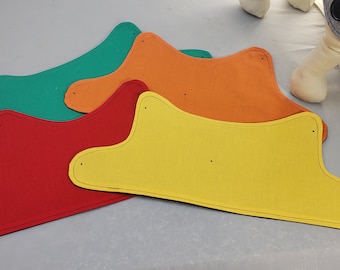 Chaleco arnés para perros de colores sólidos * Rojo, amarillo, naranja, verde azulado * Seguridad y servicio * Funda reversible intercambiable para arneses PAWZLY