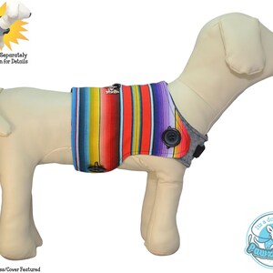 Chaleco de arnés para perros Poncho Serape mexicano * Huesos de perro coloridos para Señor, Señora y Señorita * Cubierta reversible intercambiable para perros para mascotas PAWZLY imagen 3