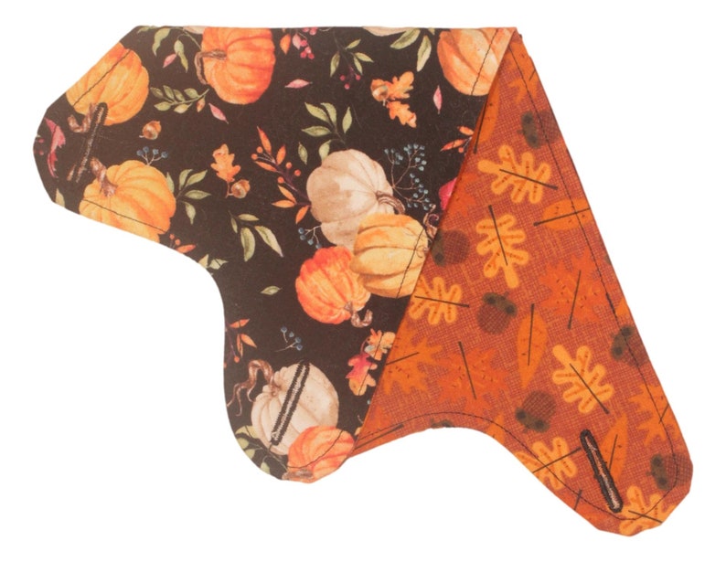 A Thanksgiving Pumpkin Harvest w/ Fall Acorns Autumn Leaves Dog Harness Vest Interchangeable Reversible Pet Dog Cover for PAWZLY Harnesses image 2