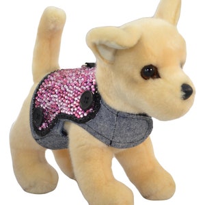Rhinestone & Crystal Dog Harness for XXS Dogs * Fancy, Sparkles, Elegant * Designer Interchangeable Pet Dog Cover for PAWZLY Harnesses