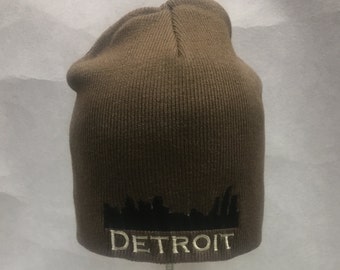 Detroit Skyline Beanie/Skull Cap
