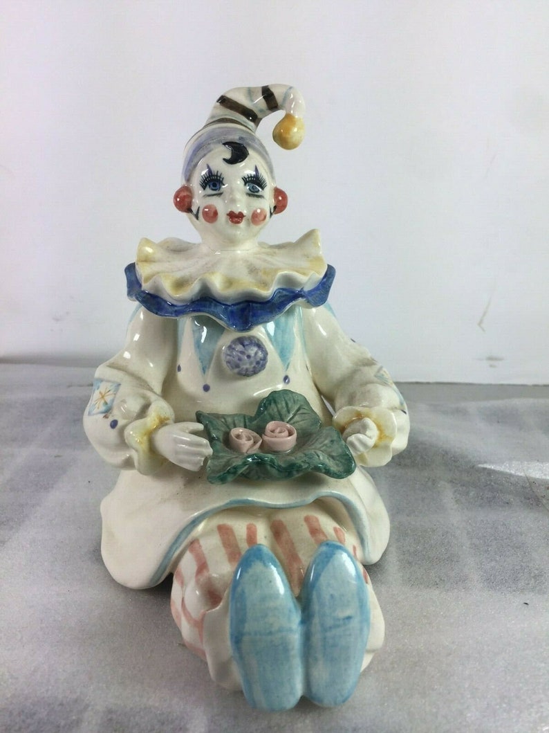 Vintage Geo Z Lefton clown PORCELAIN FIGURINE MUSICAL Etsy