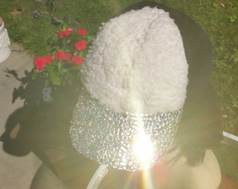 Echo Brand, Faux Lamb skin, Swarovski, One of a Kind, Bling Hats, Handmade, E-commerce, Bridal Hats