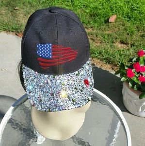Swarovski Crystals, Bling Hats, Fourth of July, Bling Hat  display picture 3