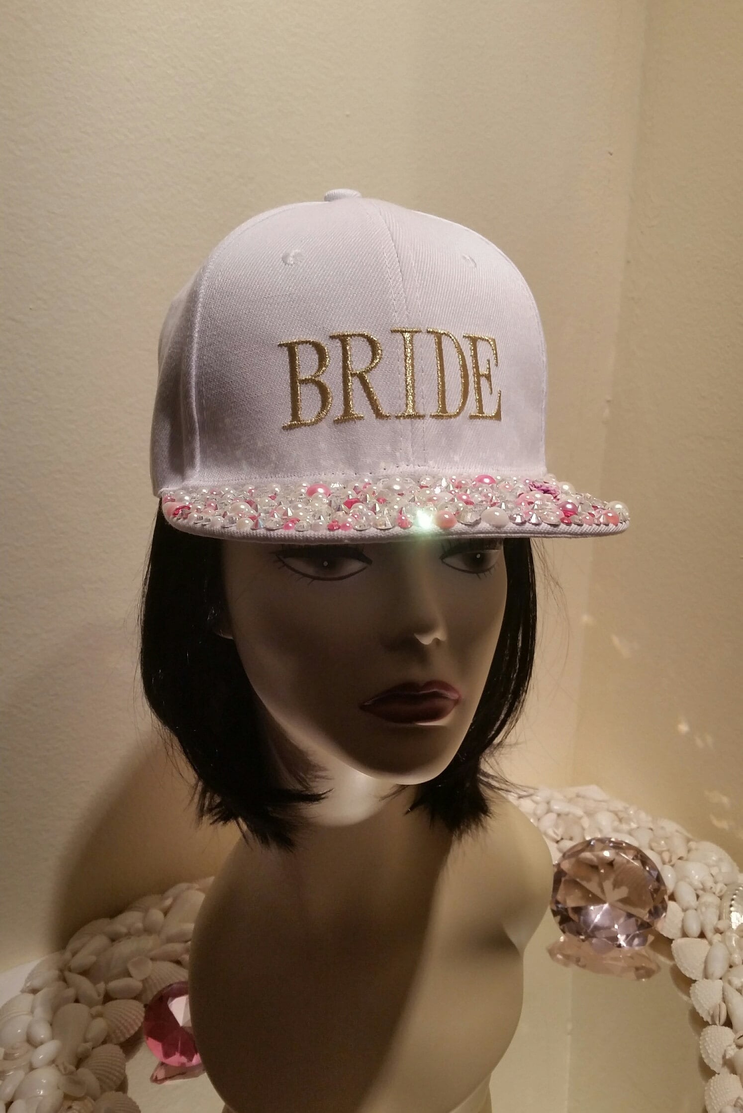 Bridal Bling Hats-Bridal Gifts-Swarovski Hats Bridal Hats, Swarovski, USA, Made in USA, Bling, Bling Hats  main image 2