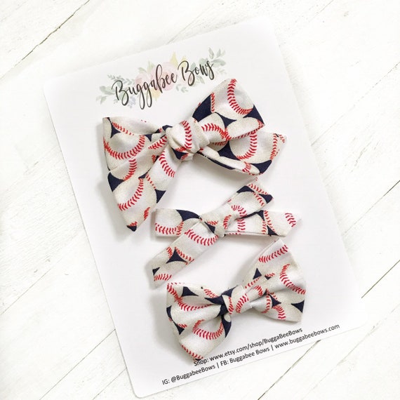 baby baseball bow