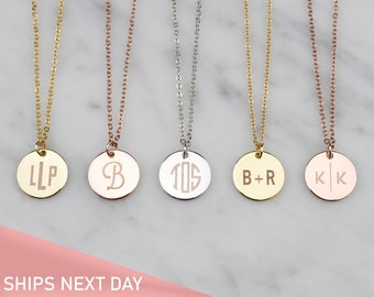 Monogram jewelry | Etsy