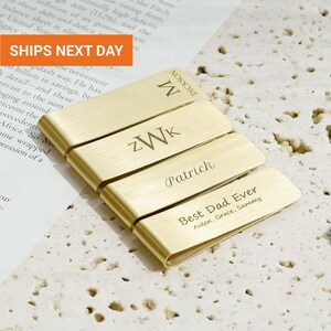 Stunning Engraved Money Clip, Husband Gift, Groomsmen Gift, Anniversary Gift for Dad, Stainless Steel Money Clip, Custom Money Clip, FMOC-01