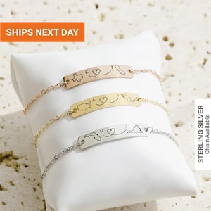 Personalized State Bracelet: Long Distance Gift, Relationship Jewelry, Birthday, FB-23
