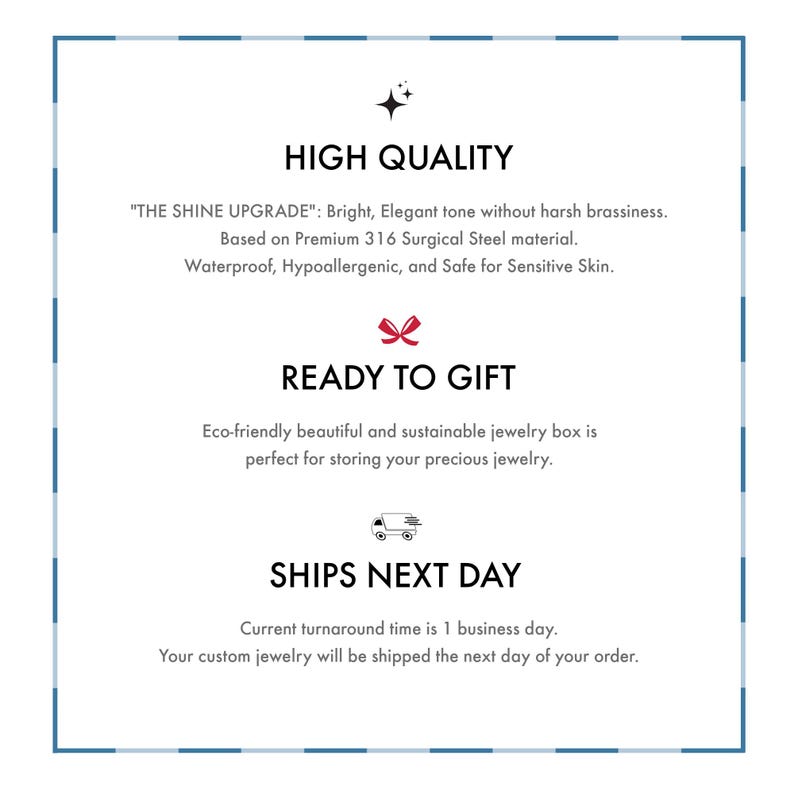 text that describes the features of a product, including its high quality, readiness to gift, and shipping information.