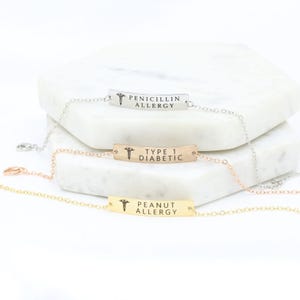 Personalized Medical Alert Bracelet Women, Engraved Medical ID Bracelet for Kids, Diabetic Autism Dementia Alzheimer Jewelry, FB-38 image 7