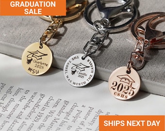 Graduation Keychain Graduation Gift Class of 2026 Key Chain Gift Custom Keychain Sorority Keychain College Graduation College Grad FKC-04
