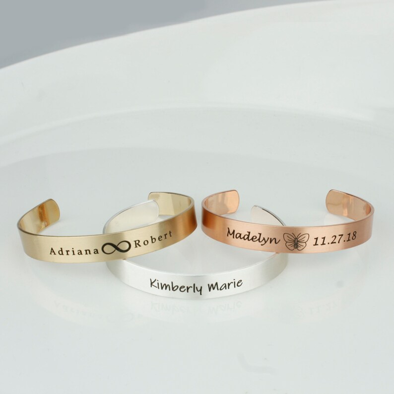 Custom Cuff Bracelet for Women Bridesmaid Bracelet Cuff Etsy