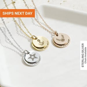 Unique Deployment Necklace: Long Distance Couples Relationship, Air Force Military Wife Jewelry Gift, FN-122