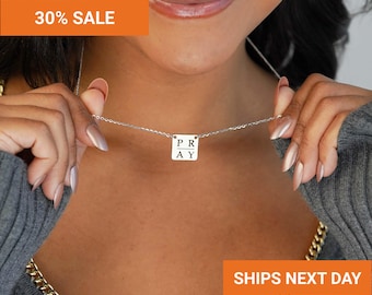 Custom Modern Christian Necklace, Live Love Pray Necklace, Valentine Gift, Best Friend Gift, Birthday Inspirational