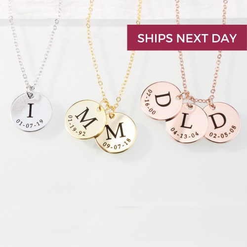 Custom Initial Necklace for Mom Family 