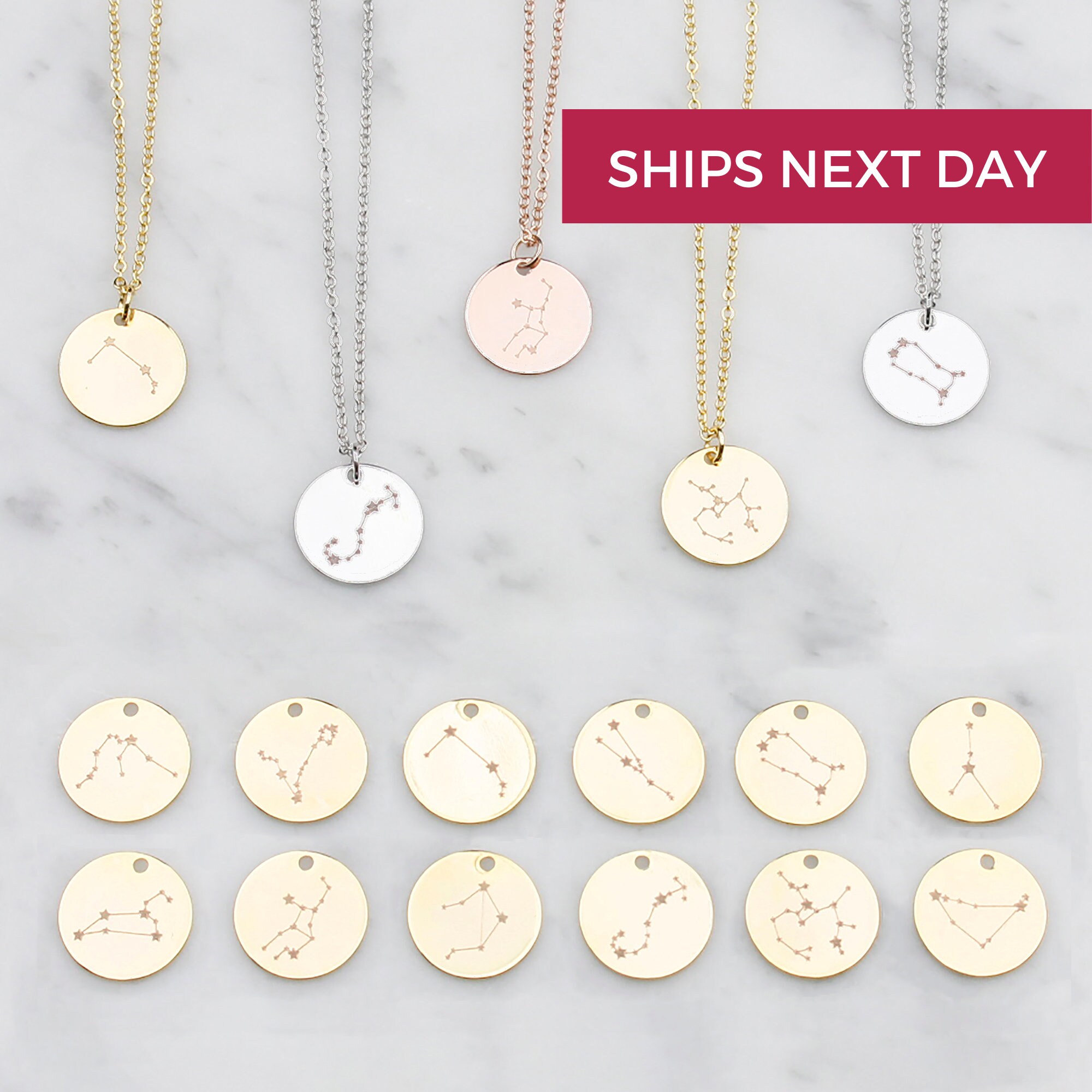 Constellation Necklace Zodiac Sign 