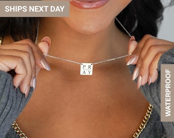 Custom Modern Christian Necklace, Live Love Pray Necklace, Valentine Gift, Best Friend Gift, Birthday Inspirational