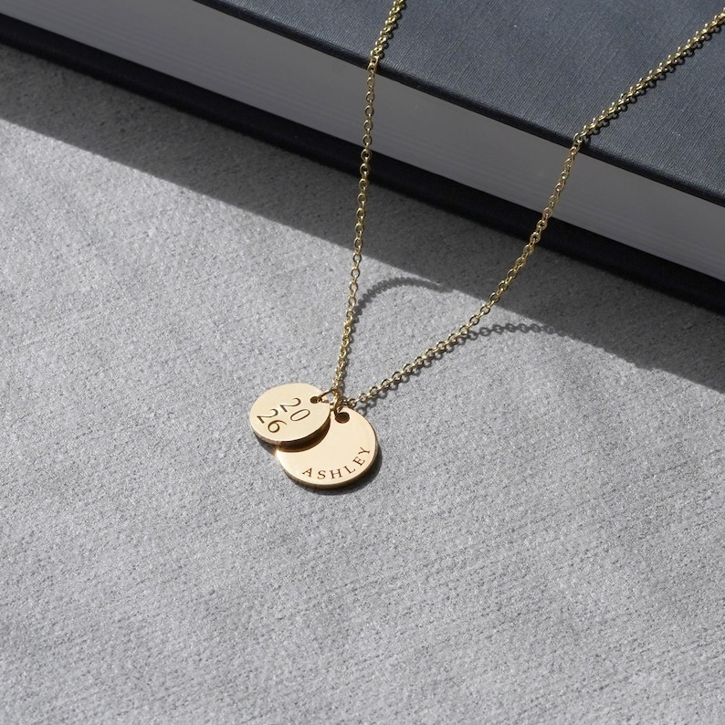Custom Graduation Necklace Gift, Customized High School Grads Gift for Girls College, Graduation Class of 2026, FN-09 image 3