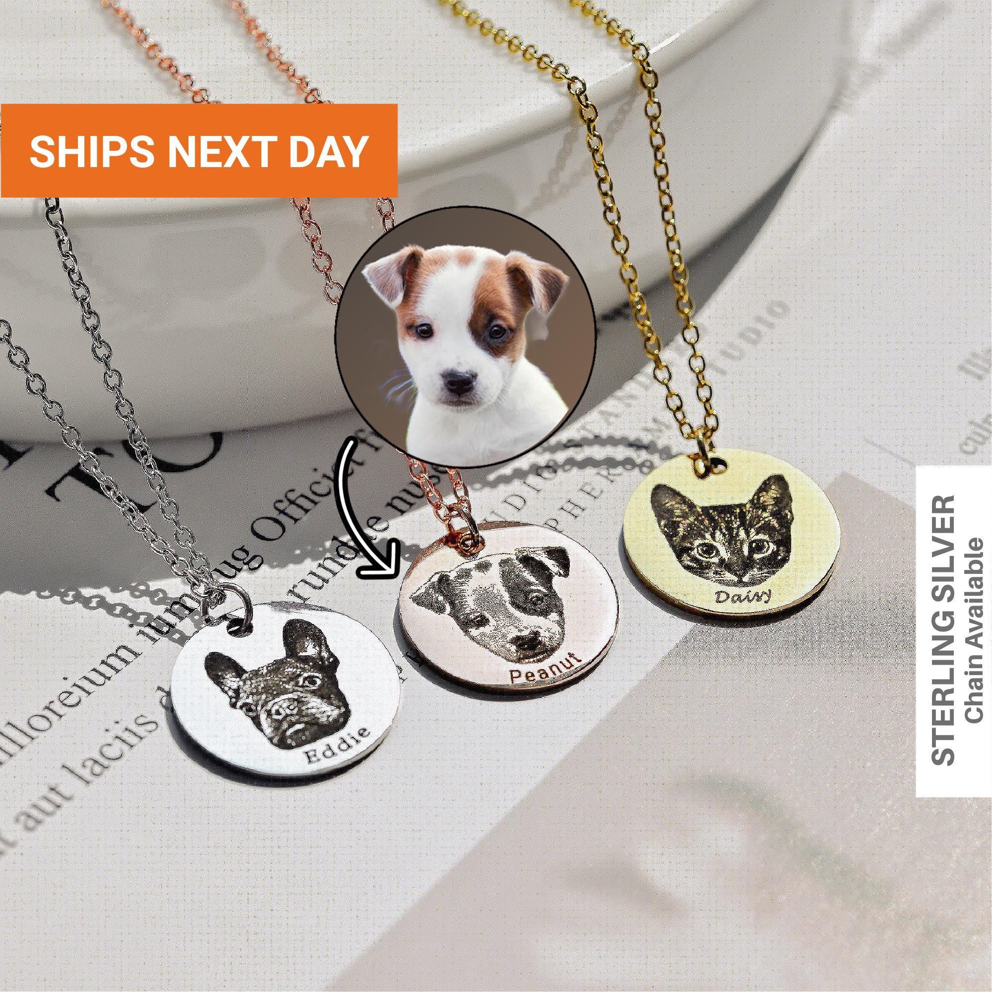 Picture Necklace Personalized Dog Photo Necklace Pet Face Necklace