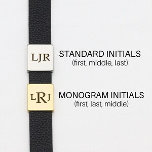 Personalized Leather Coordinate Bracelet for Men, Custom Engraved Bracelet, Long Distance Boyfriend Gift, Graduation Gift for Him, FB-30 image 7