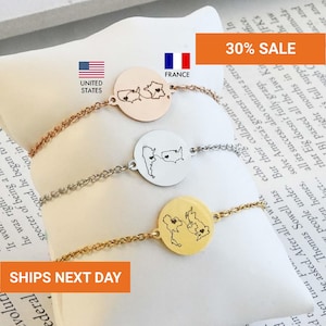 Personalized Country Bracelet, Long Distance Couples, Two Country Bracelet, State Bracelet, Relationship Gift, Country Map Gift, FB-59