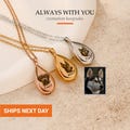 Pet Urn Necklace for Ashes, Personalized Cremation Keepsake Pendant, Waterproof Dog Cat Memorial Jewelry, Pet Loss Gift for Her, FN-162