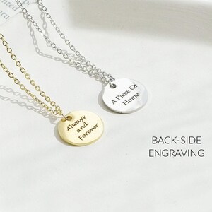 Collar de brújula personalizado en plata de ley, collar de coordenadas personalizado, collar de graduación, regalo para ella, collar para mejor amiga, FN-40 imagen 10