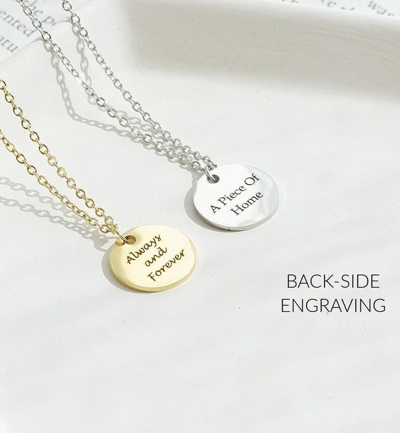 Collar de brújula personalizado en plata de ley, collar de coordenadas personalizado, collar de graduación, regalo para ella, collar para mejor amiga, FN-40 imagen 10