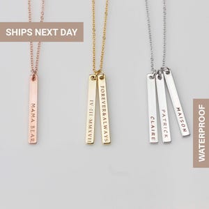 Dainty Custom Family Name Necklace, Kids Name Necklace, Baby Name Necklace, Couple's Necklace, Mom Necklace, FN-22