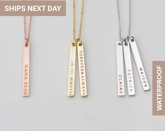 Dainty Custom Family Name Necklace, Kids Name Necklace, Baby Name Necklace, Couple's Necklace, Mom Necklace, FN-22