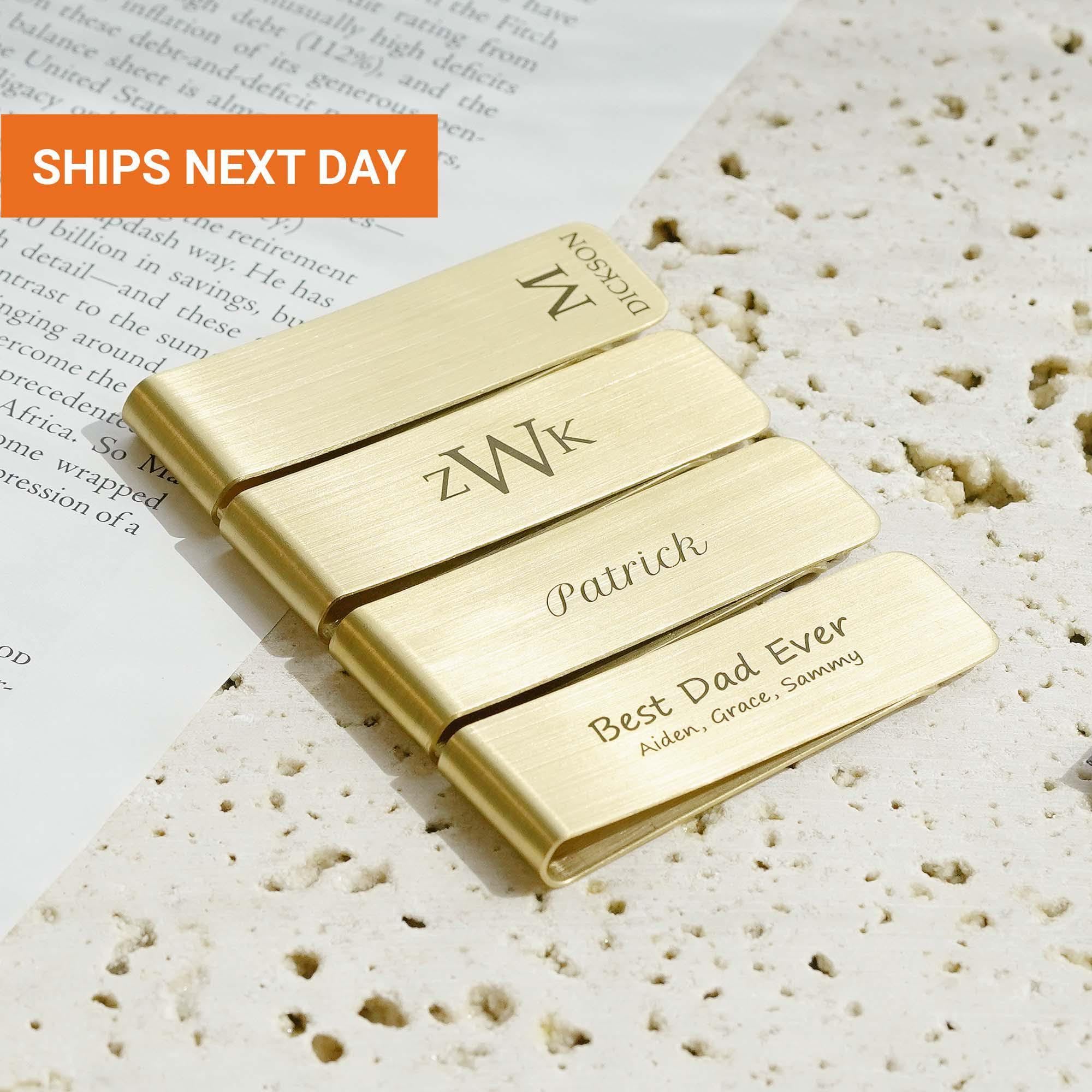 Stunning Engraved Money Clip, Husband Gift, Groomsmen Gift, Anniversary Gift for Dad, Stainless Steel Money Clip, Custom Money Clip, FMOC-01