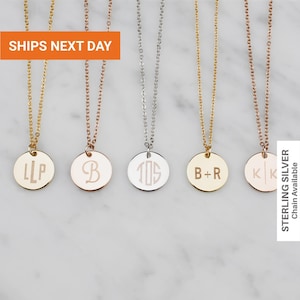 Minimalist Custom Monogram Necklace Sterling Silver · Initial Necklace · Monogram Letter Necklace · Custom Jewelry · FN-108