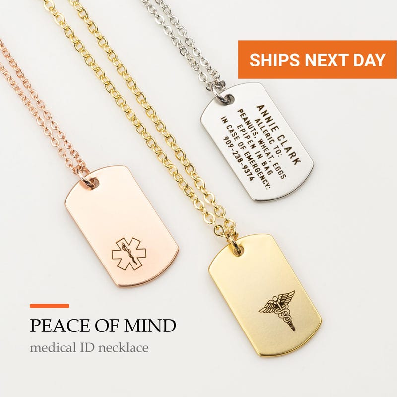 Medical Alert Jewelry Necklace - Etsy