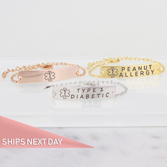 medical id bracelets etsy
