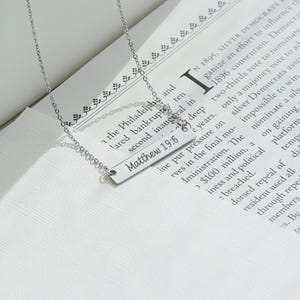 Dainty Custom Christian Jewelry, Bible Verse Gift for Mom, Birthday Gifts Necklace for Women, Catholic Jewelry, FN-08 image 3
